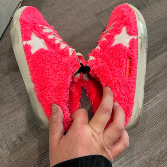 Golden Goose Superstar Sabot Fuchsia White Slip On Shearling Sneakers - Picture 10 of 15